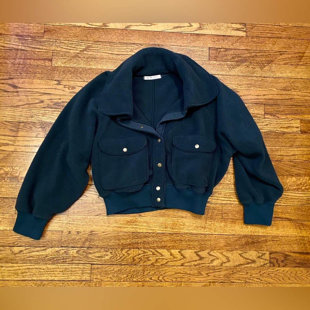 Free People Fleece Bomber Jacket
